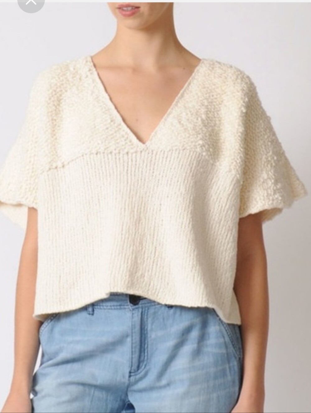 Wolhide Cropped Textured Top - Picture 2 of 9